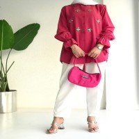 SG Tie Sleeve Shirt - Fuchsia