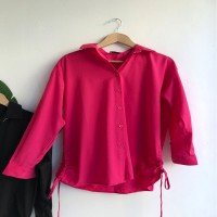 NS Side Drawstring Shirt - Fuchsia