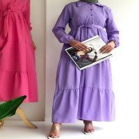EFL Collared Floor Dress - Lilac