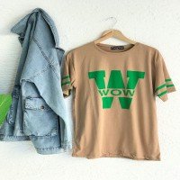 ABS Wow Tshirt - Camel