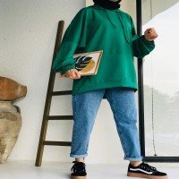 Hooded Kangaroo Sweat with Pocket - Green