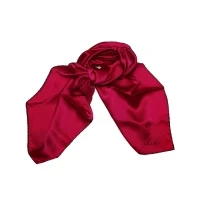 Aker Scarf Dark Pink Women's Plain Silk Scarf