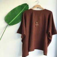 TBL Bat Sleeve Tunic - Bitter Brown