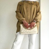 BT Ruffle Stone Shirt - Camel