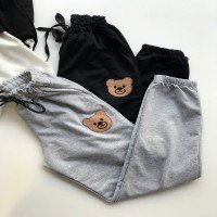 LCN Teddy Bear Detail Sweatpants - Gray