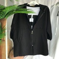 ADS Zippered Cardigan - Black