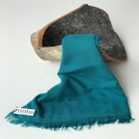 Ale Cotton Look Flame Shawl - Petrol Blue