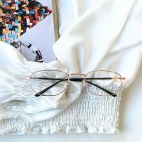 GÇ Bottom Angle Transparent Glasses - Copper