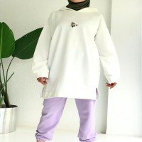 ADS Kuala Embroidered Hooded Tunic - White