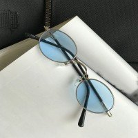 HB Double Oval Glasses - Blue & Silver