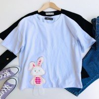 ADS Rabbit Embroidered T-Shirt - White