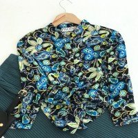 ML Ivy Pattern Shirt - Blue & Yellow