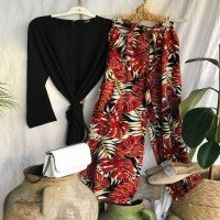 DEM Tropical Earth Printed Loose Trousers - Colorful