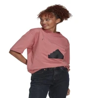 adidas Crew Neck Printed Dark Pink - Black Women's T-Shirt HG4356 W NEW OVSZ T