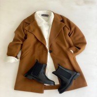 KT Single Button Cachet Coat - Taba