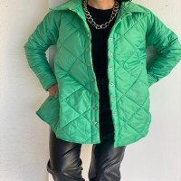 TBL Quilted Coat - Grass Green