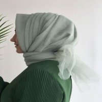 BH Ready Made Hayal Tulle Turban - Mint Green