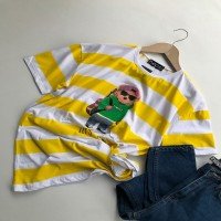 تی شرت خرس عروسکی تابستانی ABS  زرد   - نئون صورتی