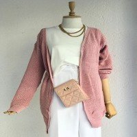 ژاکت بافتنی ساده تسالونیکی HZ - پودری