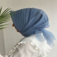 BH Ready Made Hayal Tulle Turban - Bebe Blue