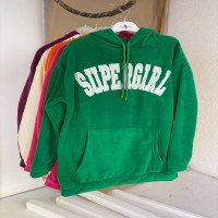 Sweat en peluche ABS Supergirl - Vert