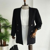 Blazer SH à quatre boutons avec poche à rabat - NOIR