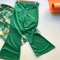 Pantalon Crêpe Espagnol - Vert Islamique
