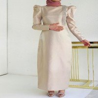 Robe de soirée BRY Stone Balloon - Crème
