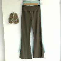 Pantalon Flare Côtelé - Kaki