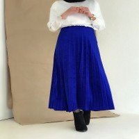 Jupe plissée en velours PR - Saks