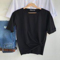 Chemise à double col SHE - Noir