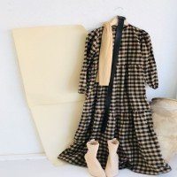 Robe HN Petits Carreaux - Camel et Noir