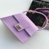 Pochette à chevrons - Lilas