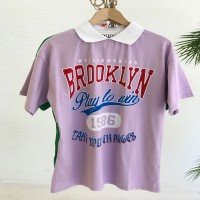 T-Shirt Brooklyn Col SHN - Lilas