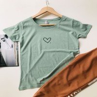 T-shirt à manches courtes LCN Heart - Vert menthe