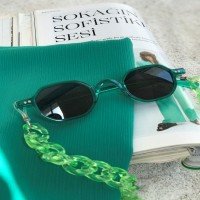 Chaine à lunettes US - Vert fluo