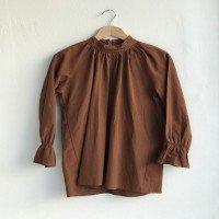 Chemise tunique à manches élastiques QF - Bitter Brown