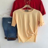 T-shirt à manches doubles SHE - Jaune Blé