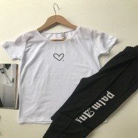T-shirt à manches courtes LCN Heart - Blanc