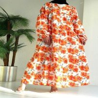 Robe Violette Col V PL - orange