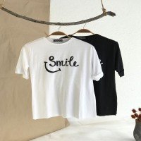T-shirt ample GR Smile - Blanc