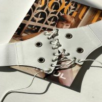 Ceinture à œillets FR - Blanc