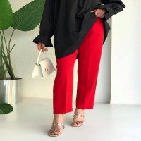 Pantalon carotte - Rouge