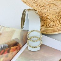 Ceinture ovale double tête FR - Blanc