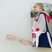 Lunettes Ovales ŞT Star - Rose & Transparent