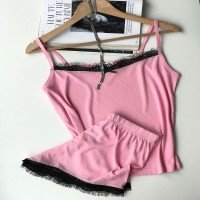 Ensemble short caraco PJ - Rose