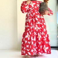 ZNK Lily Robe à fleurs - Rouge