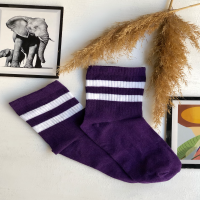 Chaussettes rayées SPT College - Violet