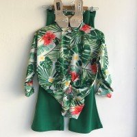 Chemise numérique à imprimé tropical Fx - Vert