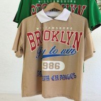 T-Shirt Brooklyn Col SHN - Marron Lait